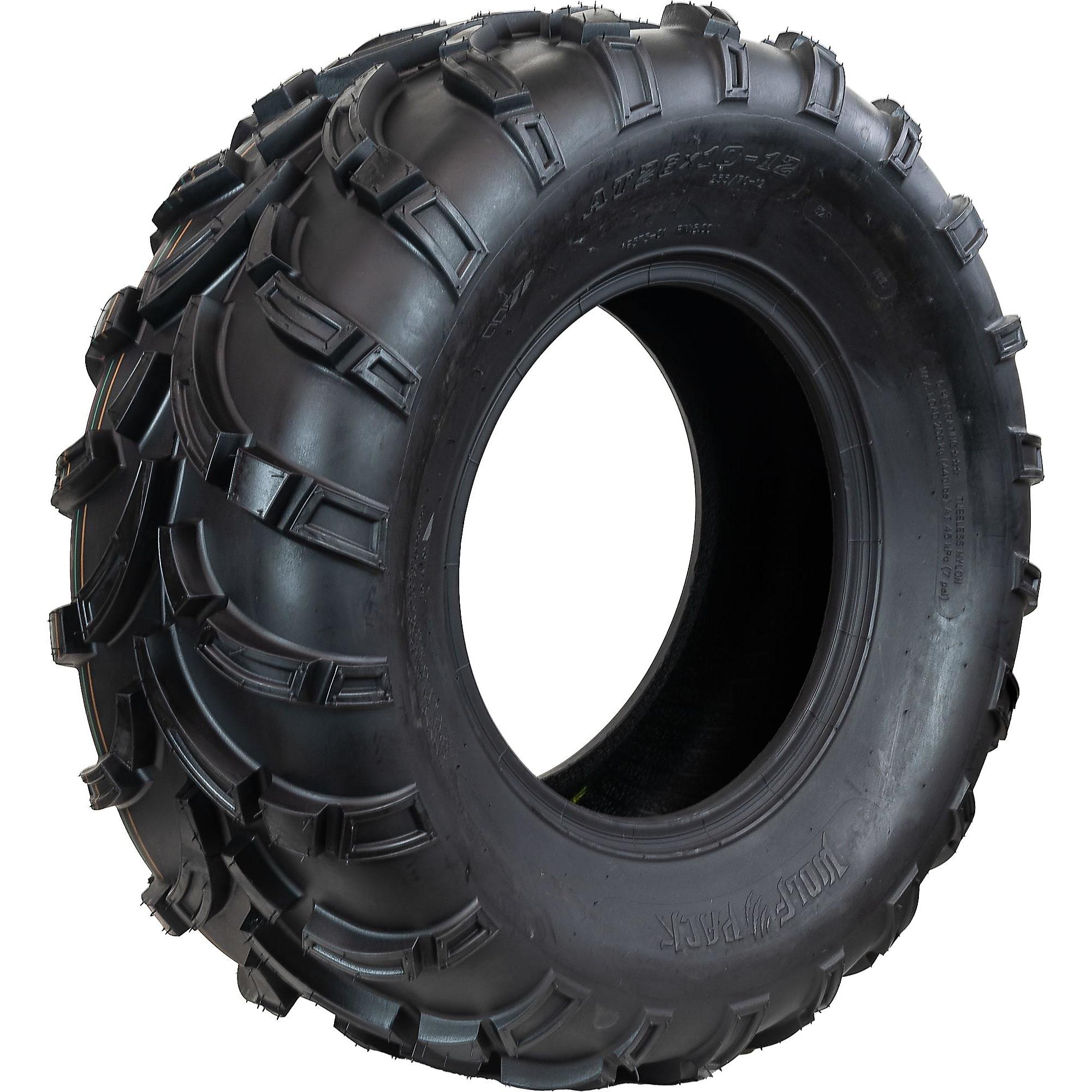 WOLFPACK, ATV/UTV Tire, P373 Tire Size 26X10-12 Load Range Rating C, Model# WP1014
